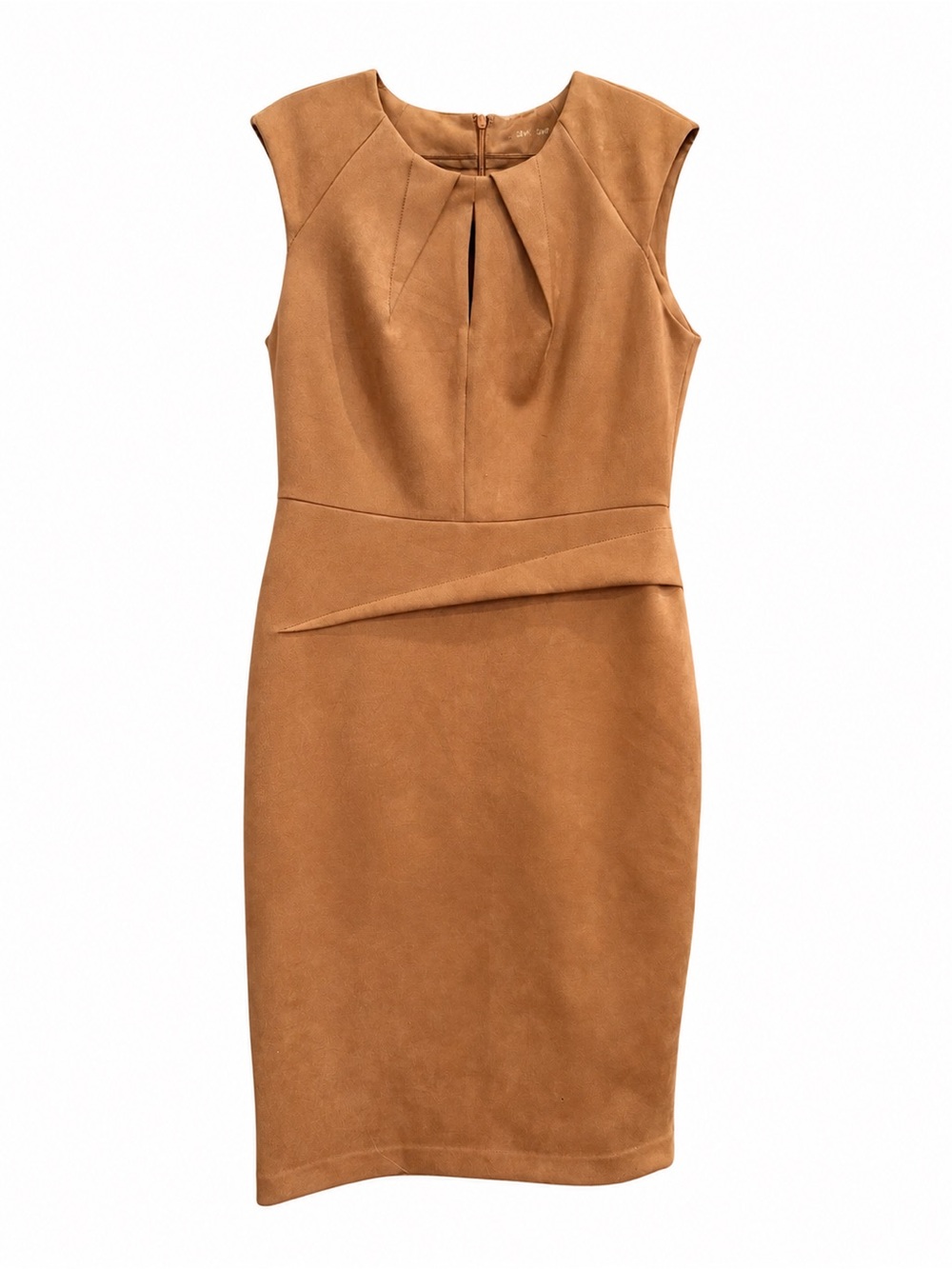 Calvin Klein Sleeveless Camel Sheath Dress